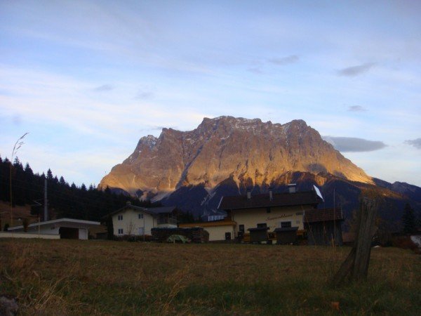 Naplemente a Zugspitze lábánál, fotó: Kovács Brigitta