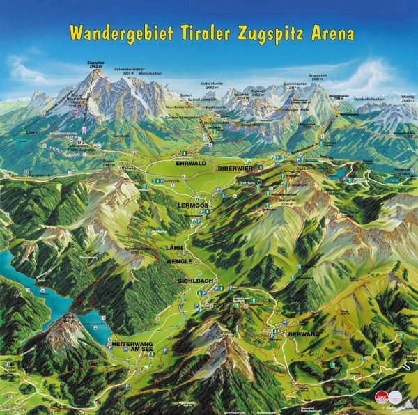 A tiroli Zugspitz Arena települései, fotó: birkenhof-lermoos.com