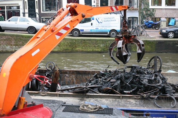 Kerékpárok a csatornából